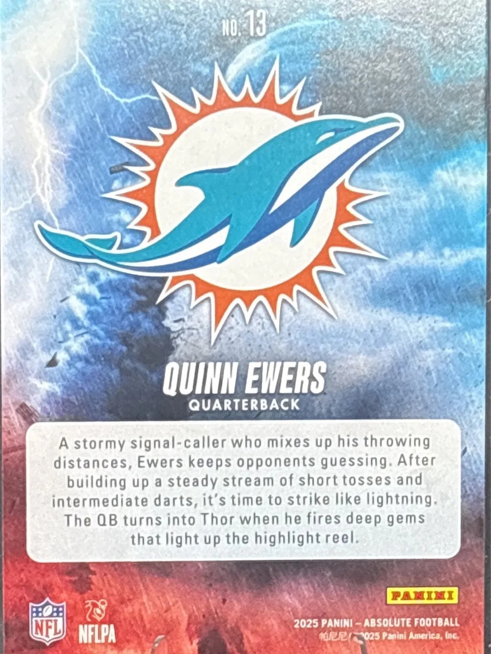 Panini Absolute Football Quinn Ewers Rookie Football Card
